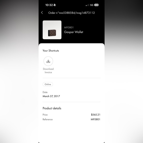 Louis Vuitton Monogram Brown and Black Men’s Gaspar Wallet - Picture 9 of 9